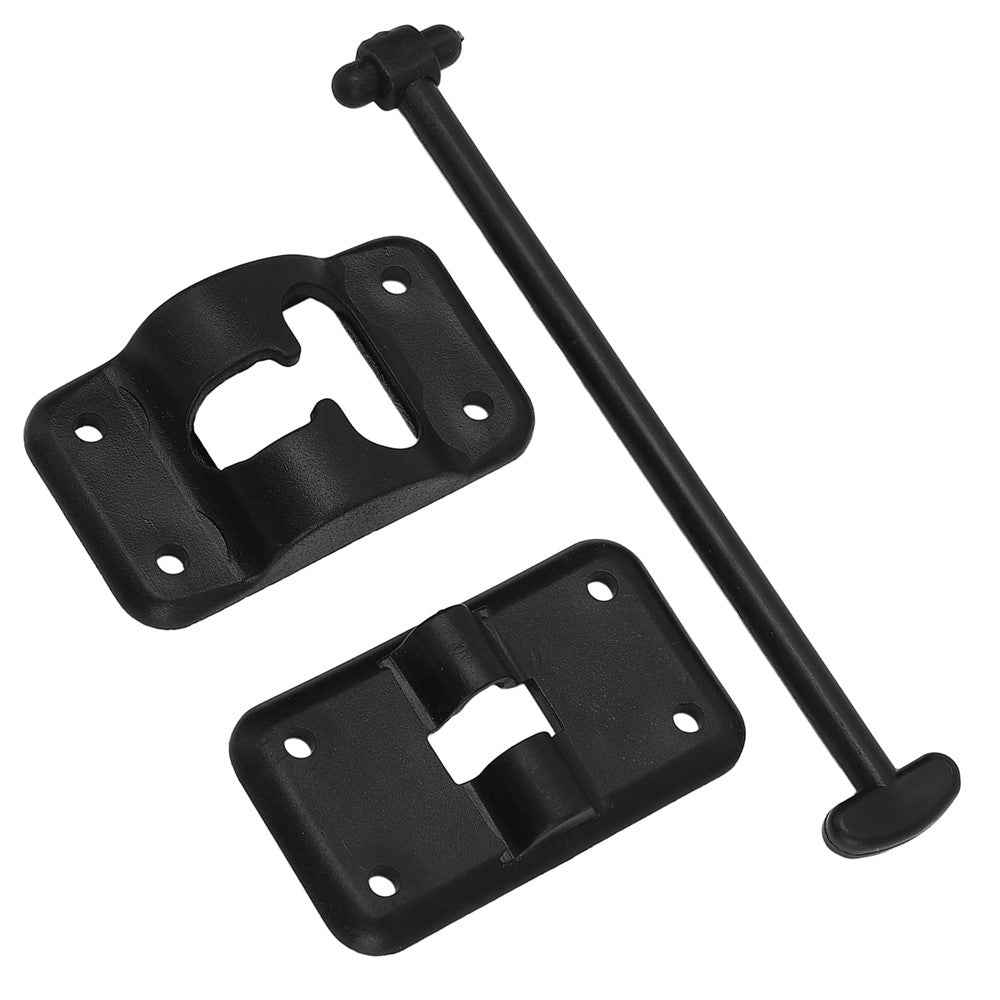 4 Sets 6 Inch T-Style ABS Door Catch Lock Bracket RV Camper Trailer Entrance Door Holder - Black