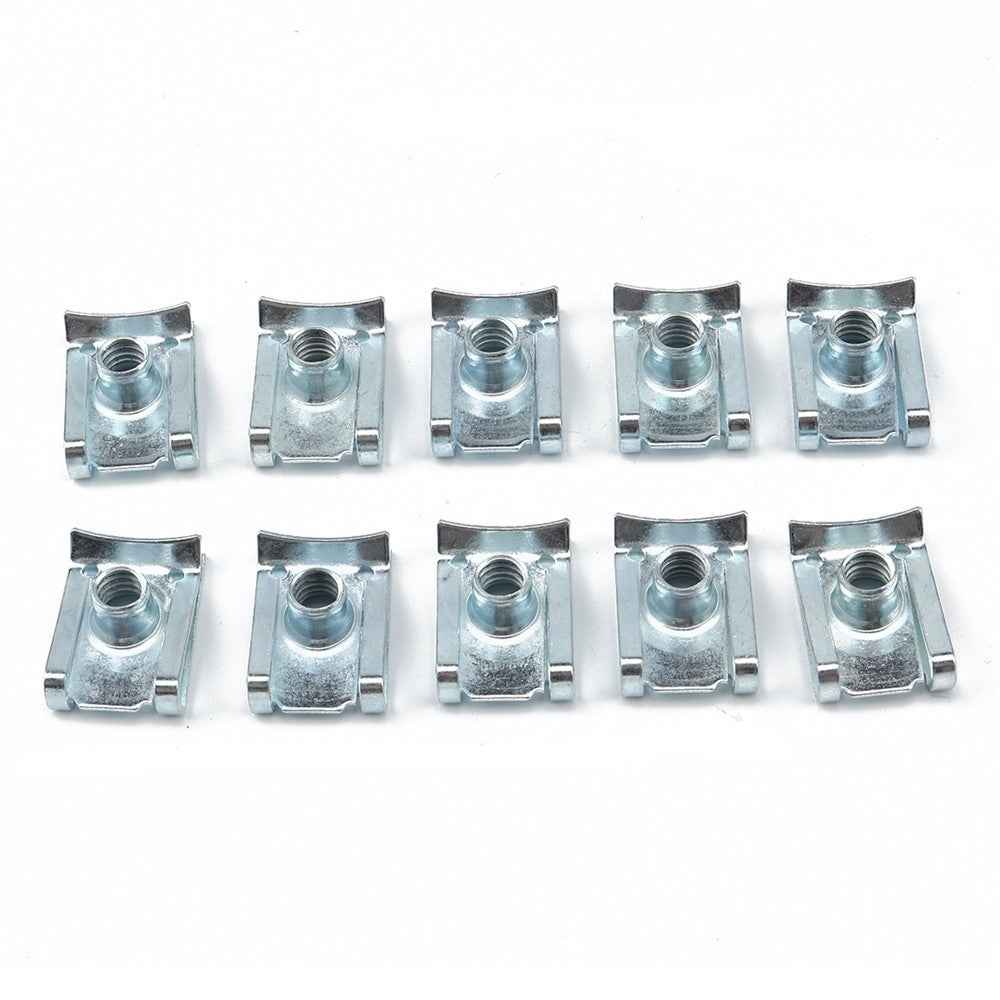 50PCS U Clips M4 M5 M6 M8 Clip-On Nuts Small Parts for Cars and Motorcycles