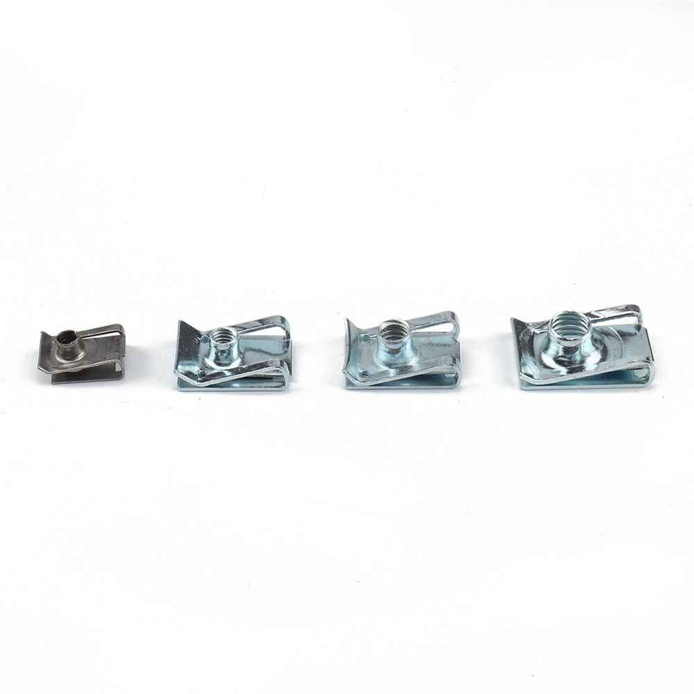 50PCS U Clips M4 M5 M6 M8 Clip-On Nuts Small Parts for Cars and Motorcycles