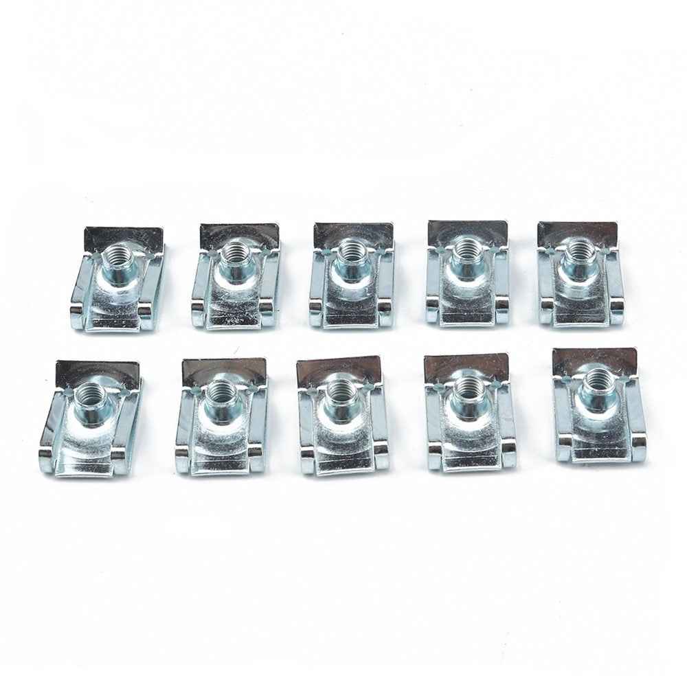 80PCS Cars Motorcycles Clip Nuts M4 M5 M6 M8 U Clips Replacement Screw Base Fasteners