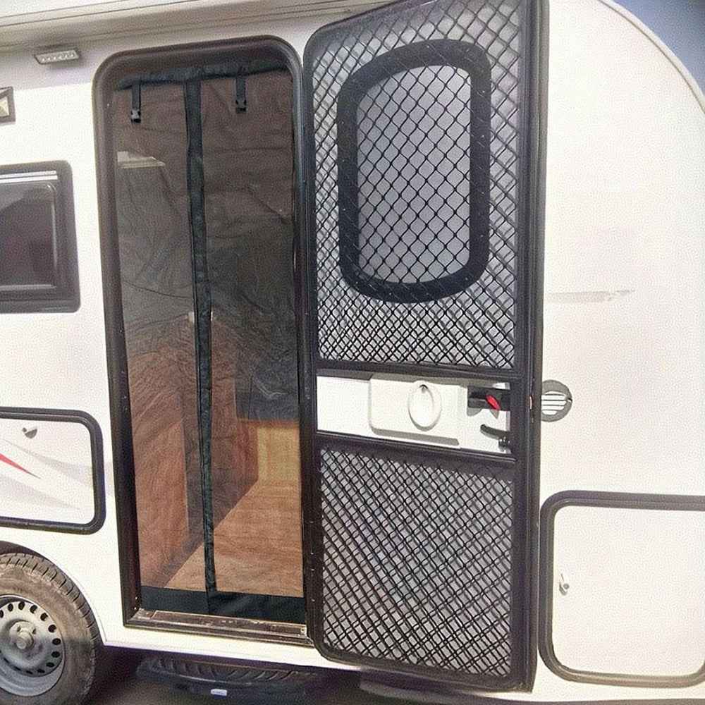 Narrow Door RV Curtain Anti Mosquito Sunshade Outdoor Camping Side Ventilation Retractable Cover