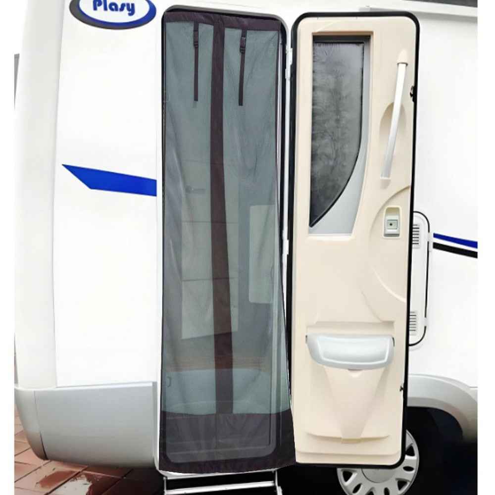 Narrow Door RV Curtain Anti Mosquito Sunshade Outdoor Camping Side Ventilation Retractable Cover