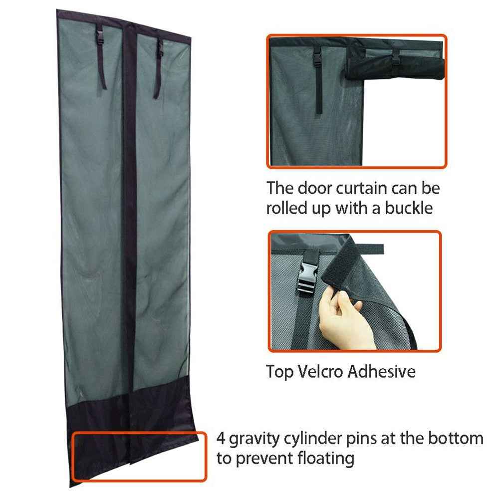 Narrow Door RV Curtain Anti Mosquito Sunshade Outdoor Camping Side Ventilation Retractable Cover