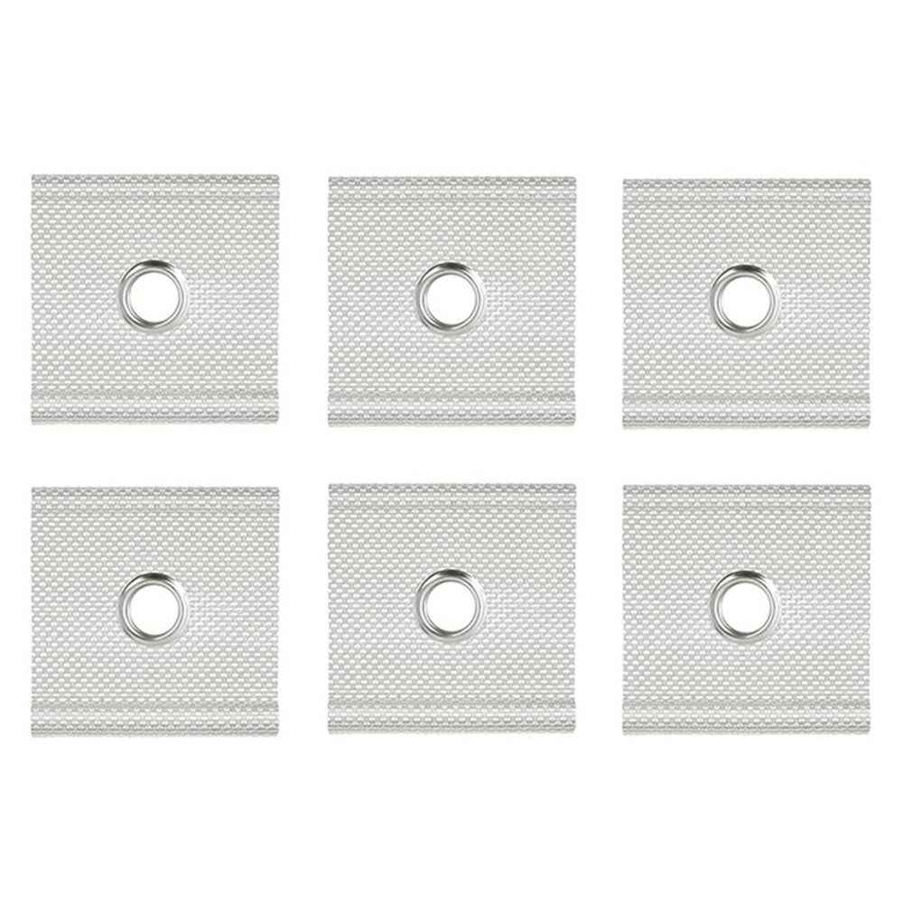 6Pcs Stainless Steel + Nylon RV Awning Rail Hooks Camping Canopy Installation Tool Eyelet Fasteners - White
