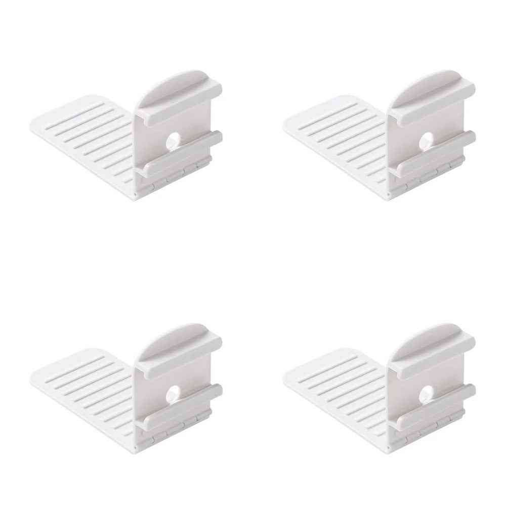4Pcs Bed Sheet Fasteners Adjustable Clip Holders Anti Slip Gripper Straps for Mattress Covers - White
