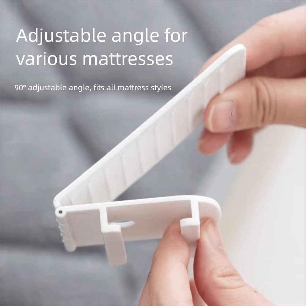 4Pcs Bed Sheet Fasteners Adjustable Clip Holders Anti Slip Gripper Straps for Mattress Covers - White