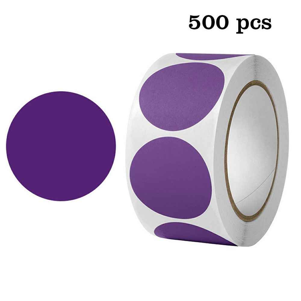 500Pcs / Roll Round Sticker Removable Self Adhesive Labels for Organization Coding Labeling - c516