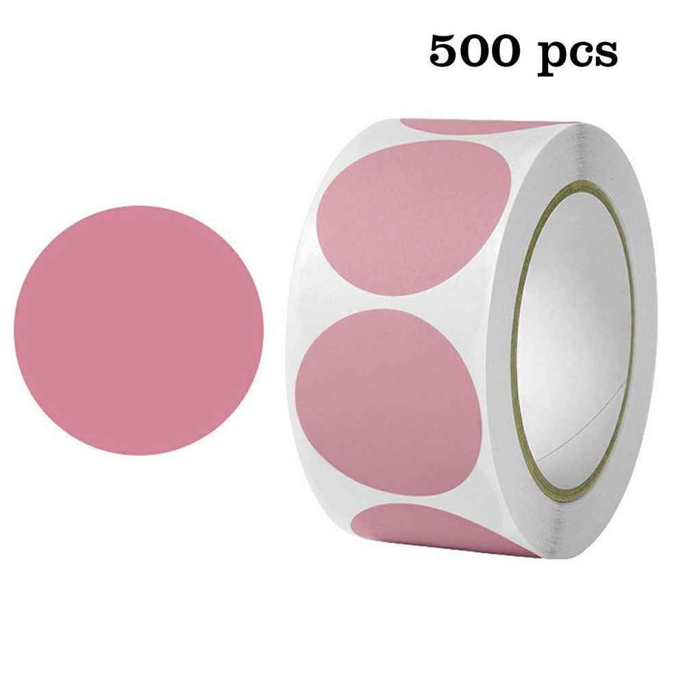 500Pcs / Roll Round Sticker Removable Self Adhesive Labels for Organization Coding Labeling - c518
