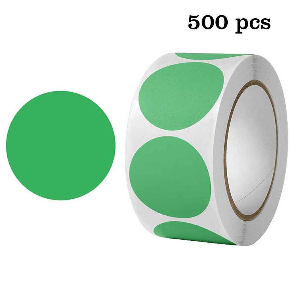 500Pcs / Roll Round Sticker Removable Self Adhesive Labels for Organization Coding Labeling - c519