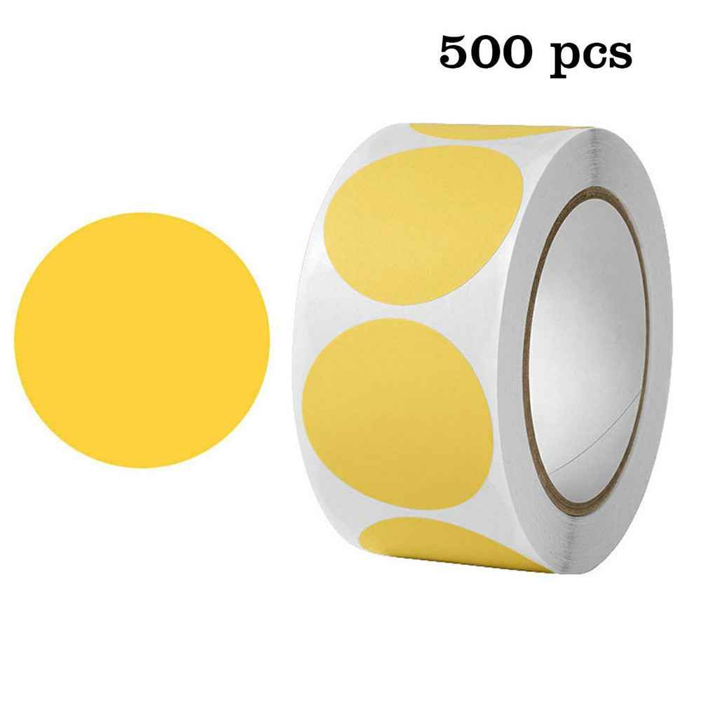 500Pcs / Roll Round Sticker Removable Self Adhesive Labels for Organization Coding Labeling - c520