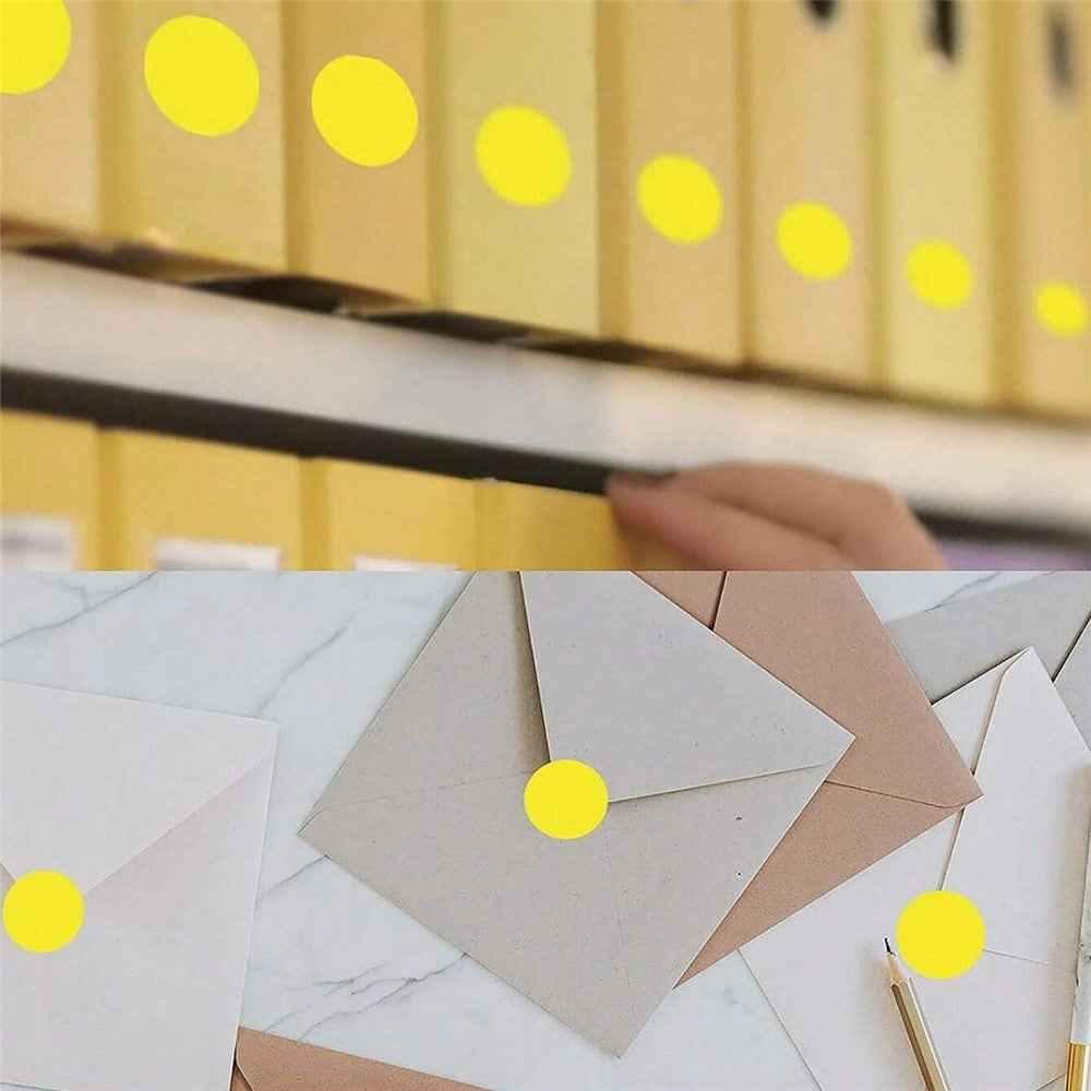 500Pcs / Roll Round Sticker Removable Self Adhesive Labels for Organization Coding Labeling - c520