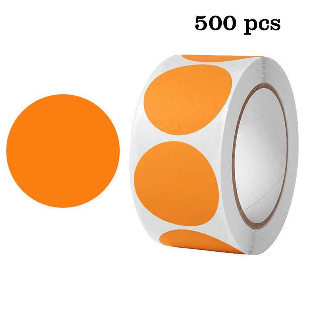 500Pcs / Roll Round Sticker Removable Self Adhesive Labels for Organization Coding Labeling - c521