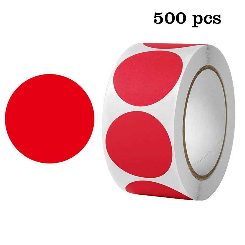 500Pcs / Roll Round Sticker Removable Self Adhesive Labels for Organization Coding Labeling - c522