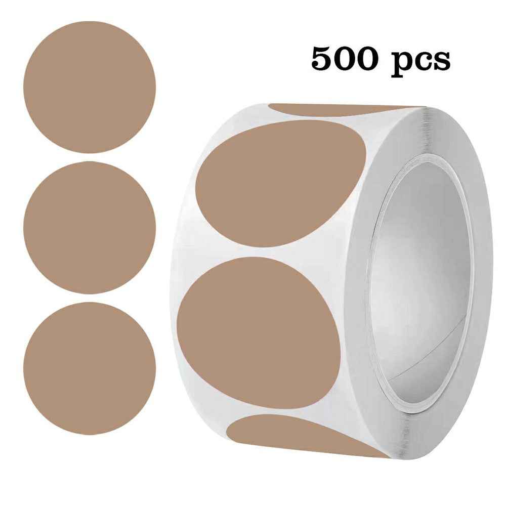 500Pcs / Roll Round Sticker Removable Self Adhesive Labels for Organization Coding Labeling - C935