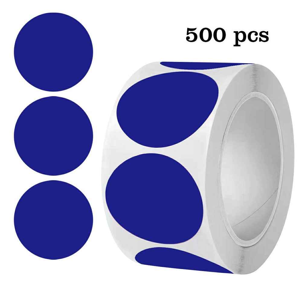 500Pcs / Roll Round Sticker Removable Self Adhesive Labels for Organization Coding Labeling - C936