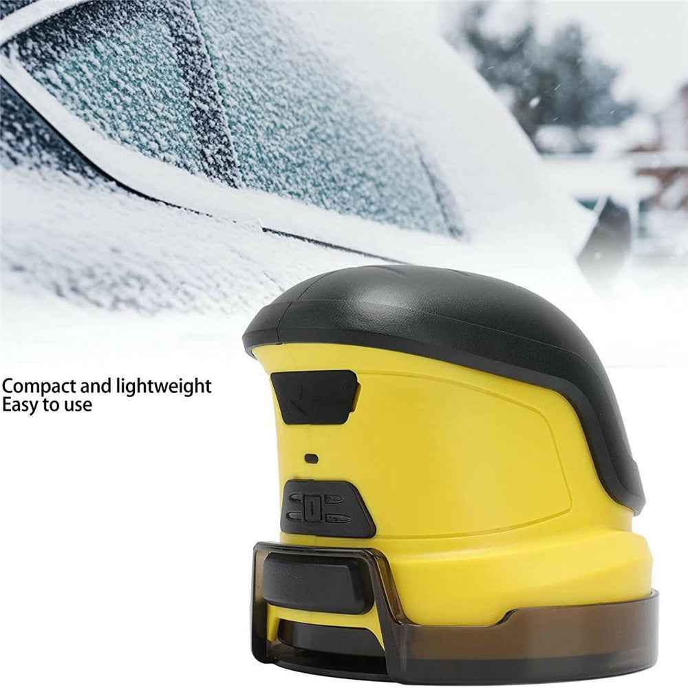 USB Rechargeable Snow Remover Electric Snow Scraper Car Glass Deicing and Defrosting Cleaning Tool - Yellow