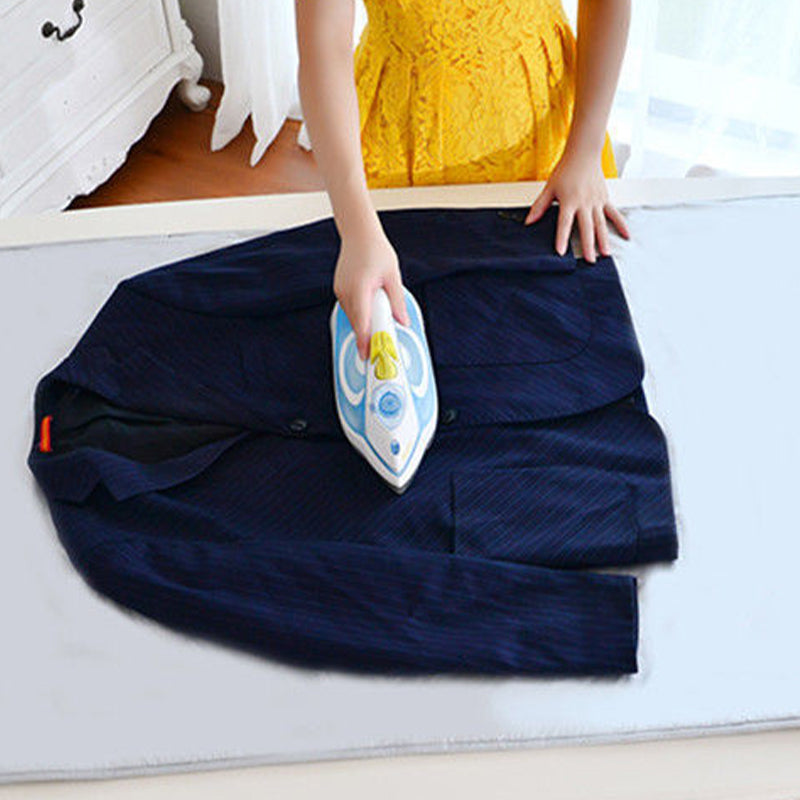 80x140cm Ironing Mat Polyester Heat-Resistant Portable Ironing Board with Garment Protector