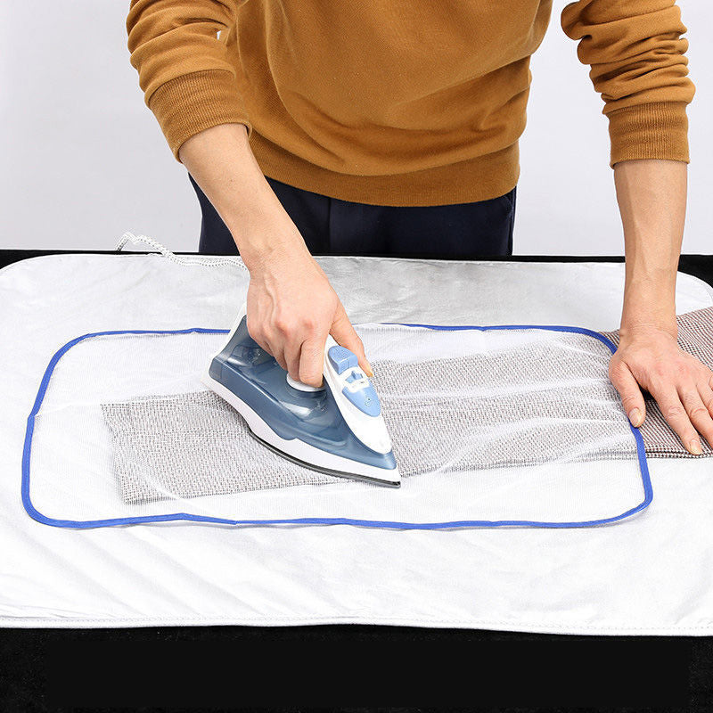 80x140cm Ironing Mat Polyester Heat-Resistant Portable Ironing Board with Garment Protector