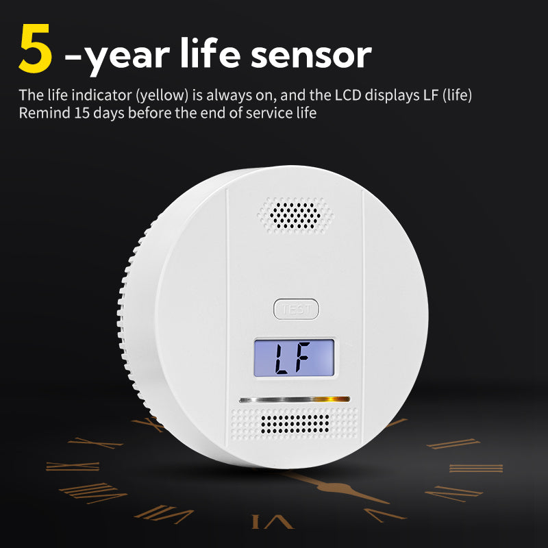 XY-C612 LCD Display Carbon Monoxide Detector Battery Powered CO Level Alarm Sensor