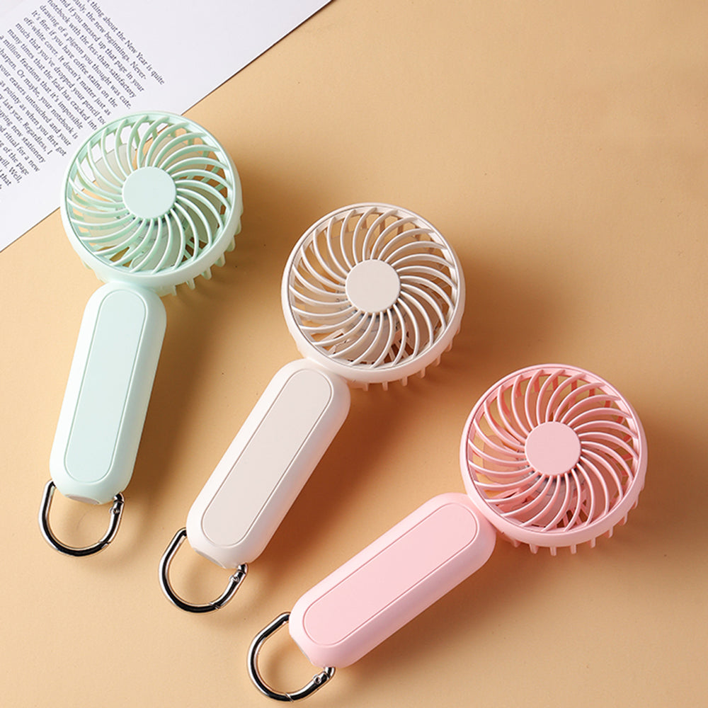 Handheld Fan Mini Summer Cooler Desktop Hanging Cooling Fan - White