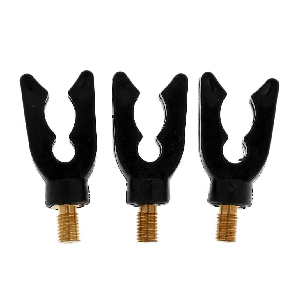 3Pcs Carp Fishing Rod Holder Black Plastic Fishing Rod Pod Rest Gripper V Holder