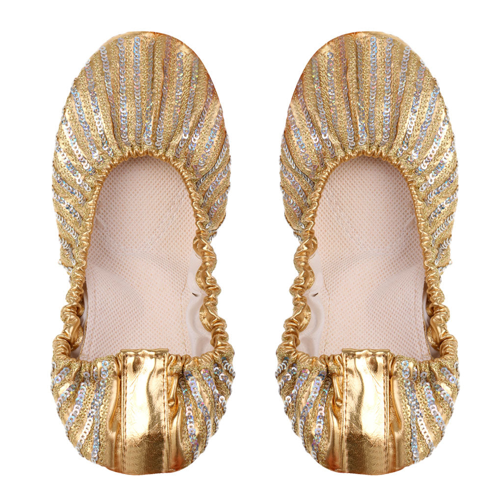 Women Girls Ballet Dance Shoes PU Leather Soft Flat Heel Belly Slipper L