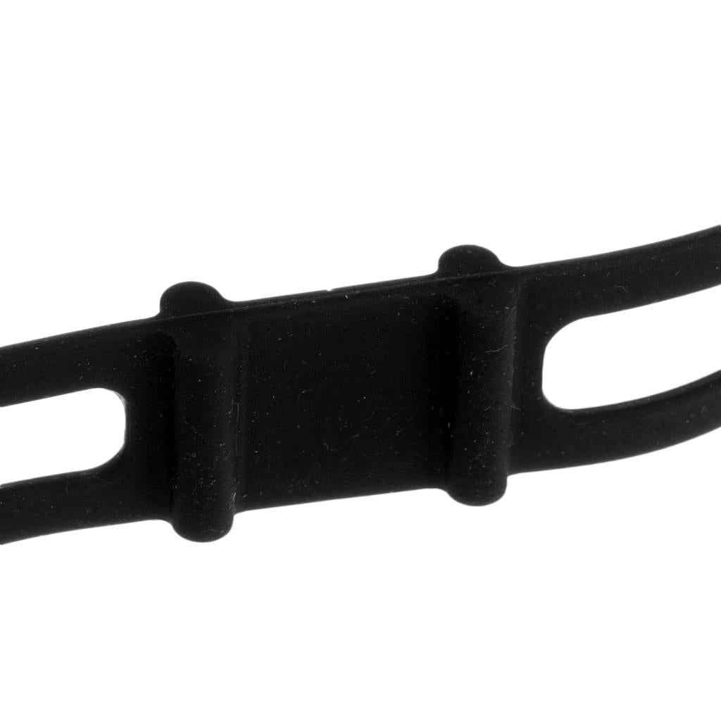 Bike Silicone Elastic Band Flashlight Phone Strap Ribbon Mount Holder Black