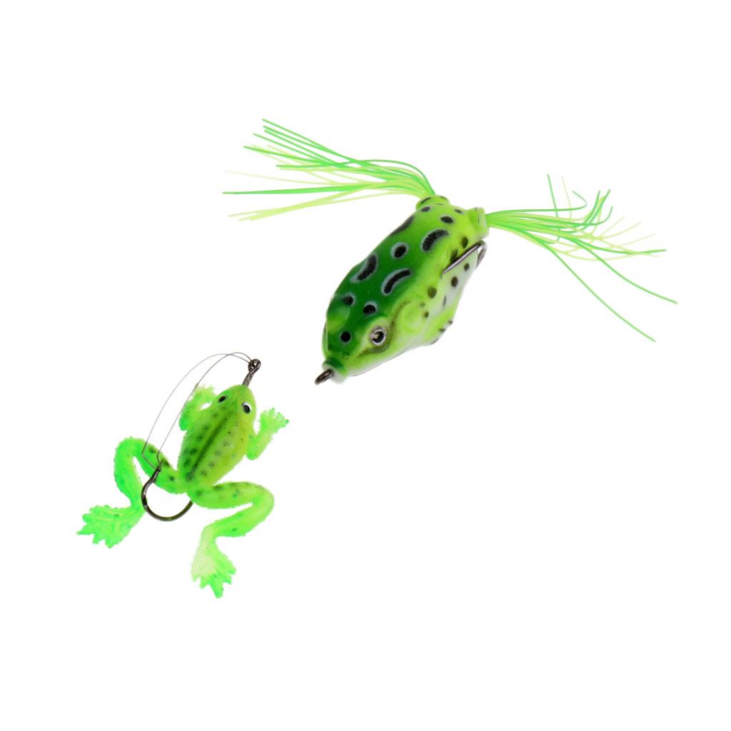 8 Pcs Soft Frog Lure Bass Fishing Hooks Bait Tackle Topwater Fishing Tool