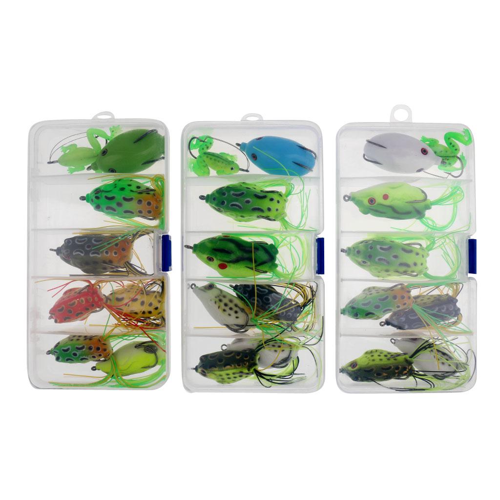 8 Pcs Soft Frog Lure Bass Fishing Hooks Bait Tackle Topwater Fishing Tool