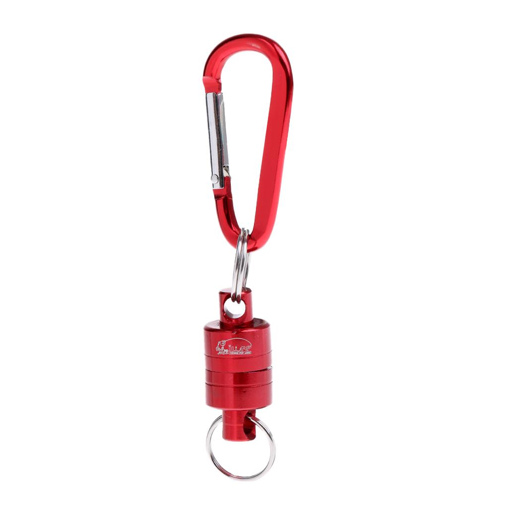 Magnetic Net Release Landing Net Holder Fly Fishing Net Fishing Tool Red