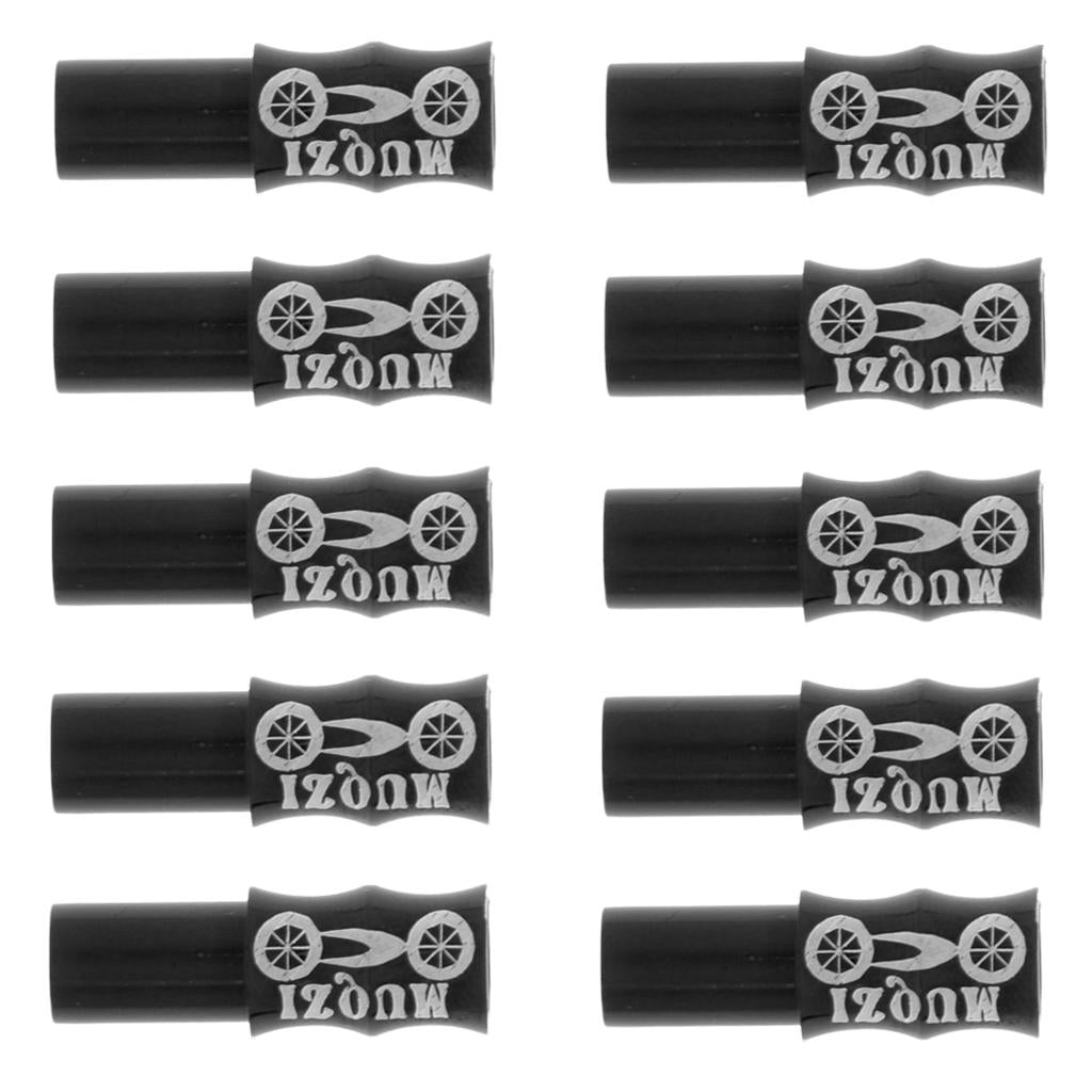 10 Pcs Aluminum Alloy Bicycle Brake Cable Tips Cable Ends Crimp Caps Black