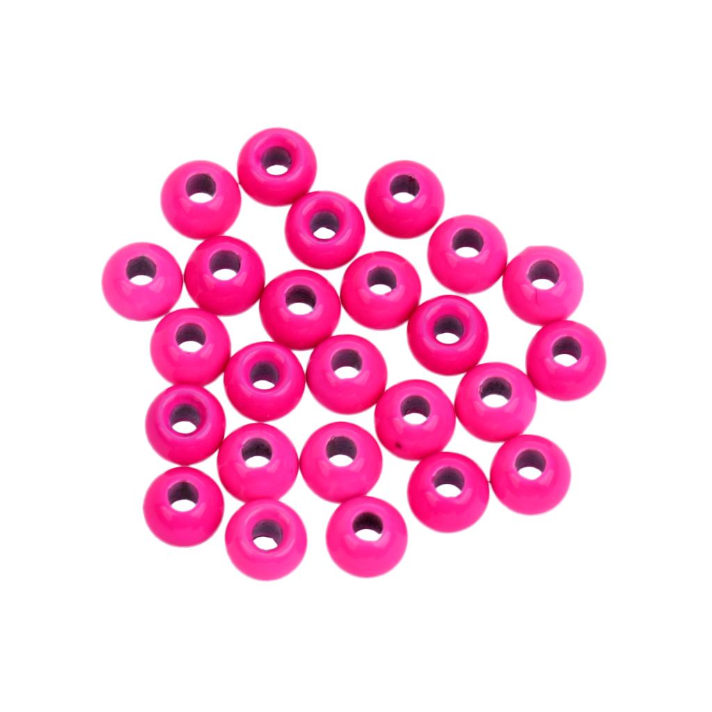 25 Pieces Tungsten Beads Fly Tying Spinner Lure Bead Deep Sinking 3.3mm Rose
