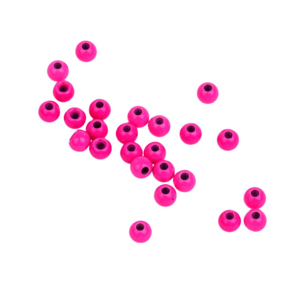 25 Pieces Tungsten Beads Fly Tying Spinner Lure Bead Deep Sinking 3.3mm Rose