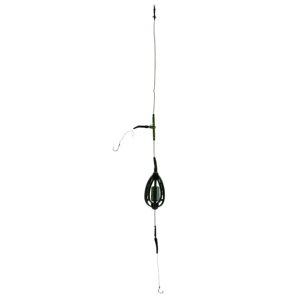 Fishing Bait Cage Carp Fishing Lure Swivel with Lead Sinker Basket Holder  60g