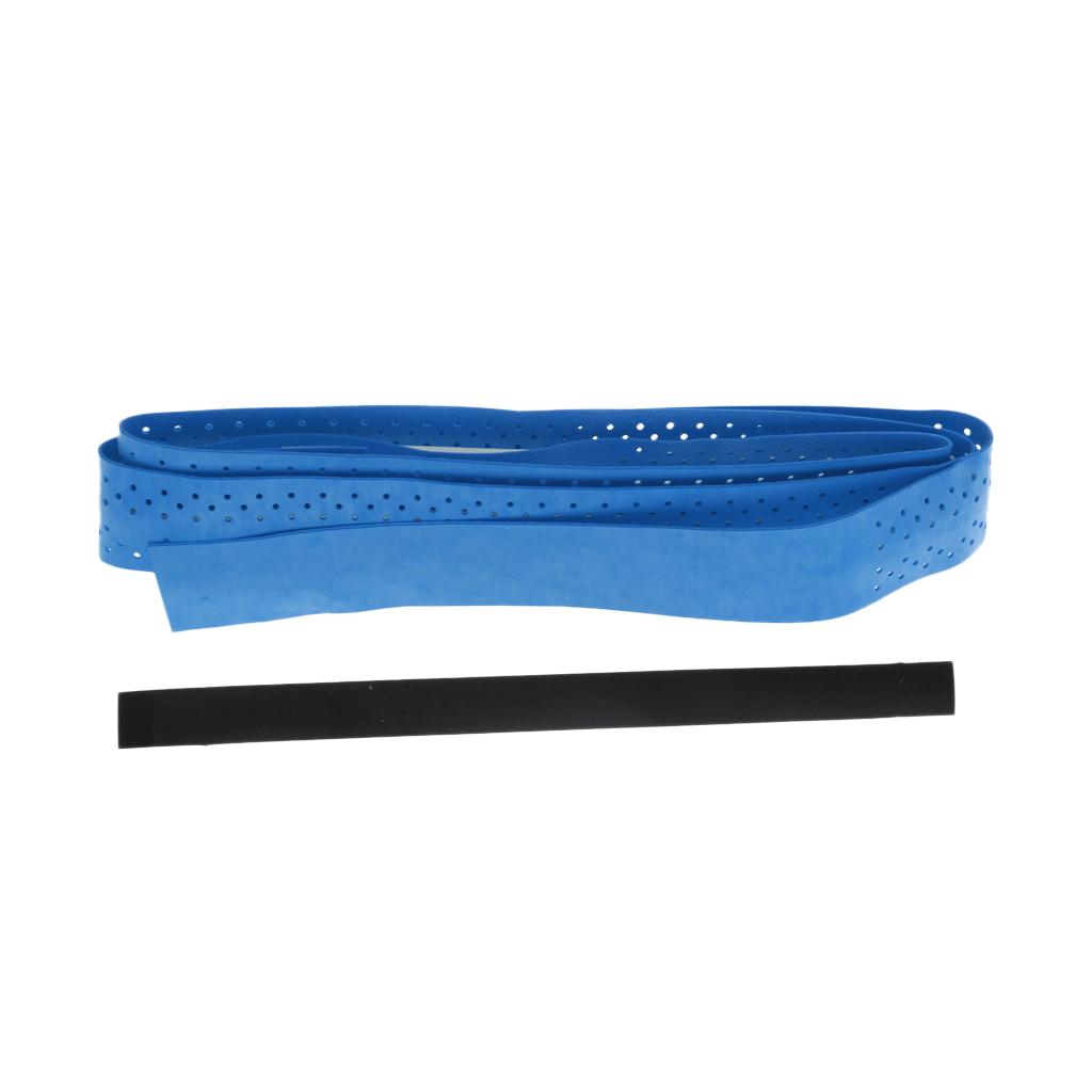 Non-slip Stretchy Tennis Racquet Fishing Rod Grip Tape Handle Wrap Blue
