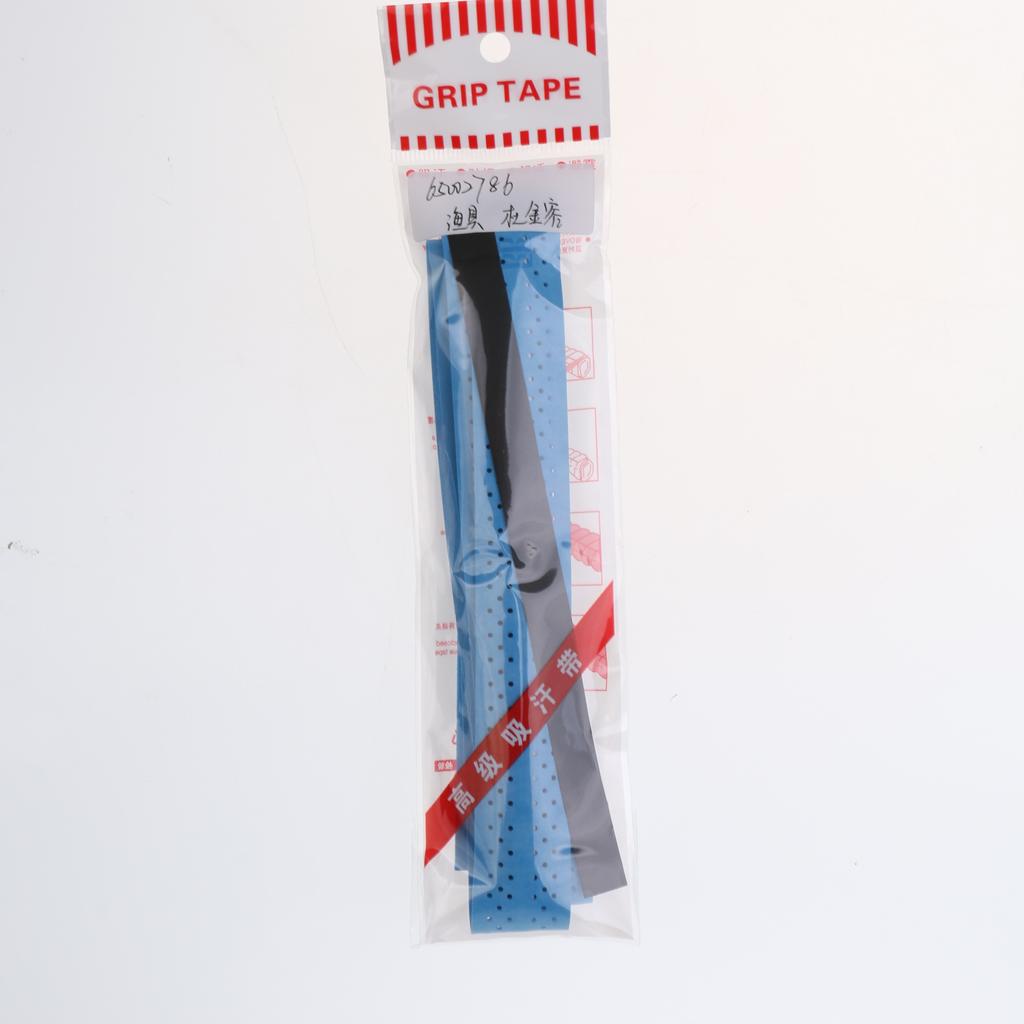 Non-slip Stretchy Tennis Racquet Fishing Rod Grip Tape Handle Wrap Blue