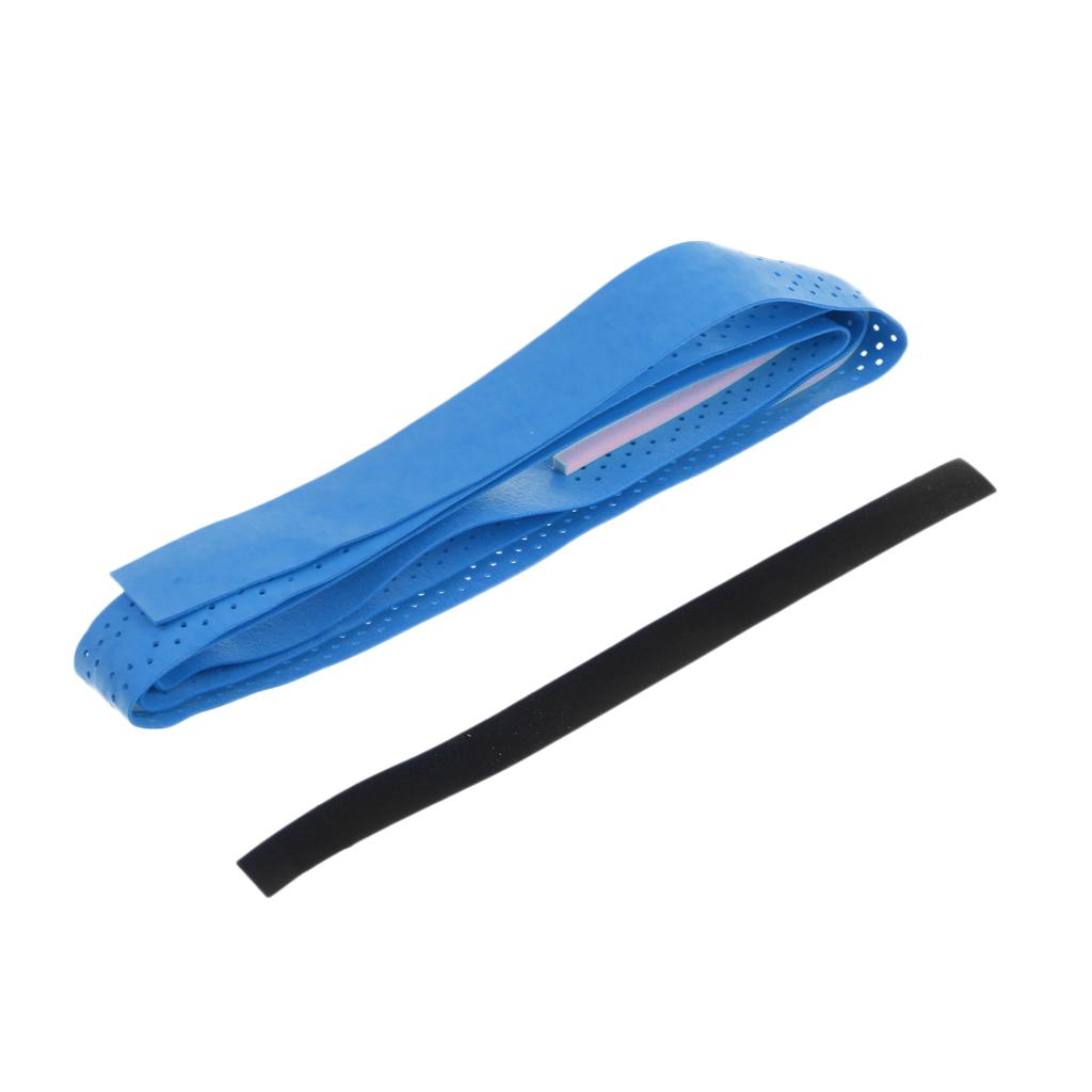 Non-slip Stretchy Tennis Racquet Fishing Rod Grip Tape Handle Wrap Blue