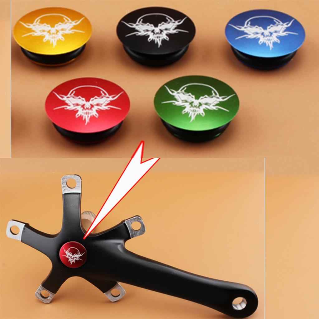 Alloy Bike Crank Cap Bicycle Cranksets Cover Fixing Bolt Dustproof  blue
