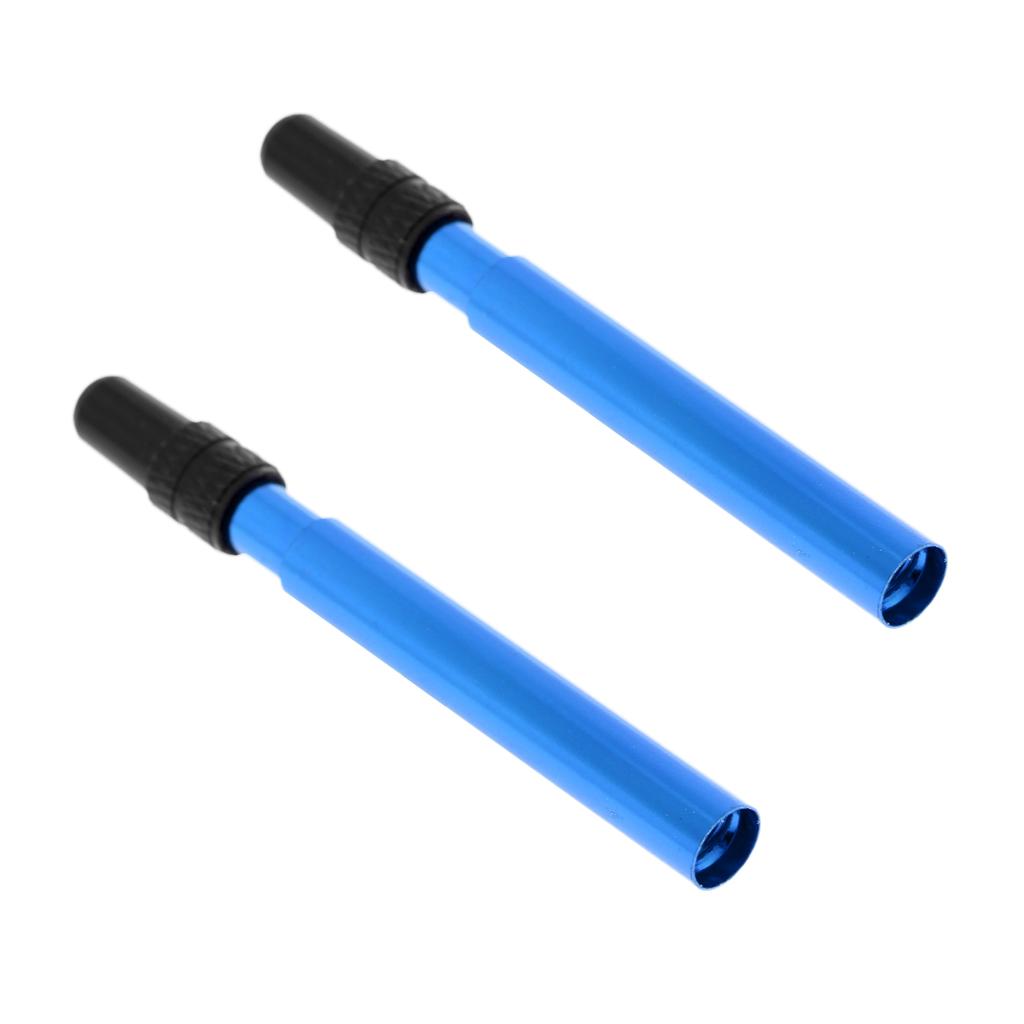 Bicycle Bike Cycling MTB Presta Valve Extenders with Caps Dust Cover Blue