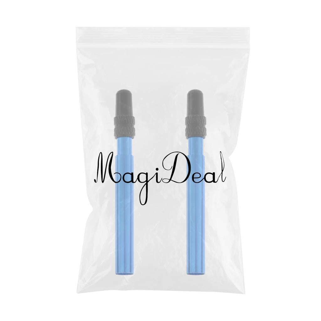 Bicycle Bike Cycling MTB Presta Valve Extenders with Caps Dust Cover Blue
