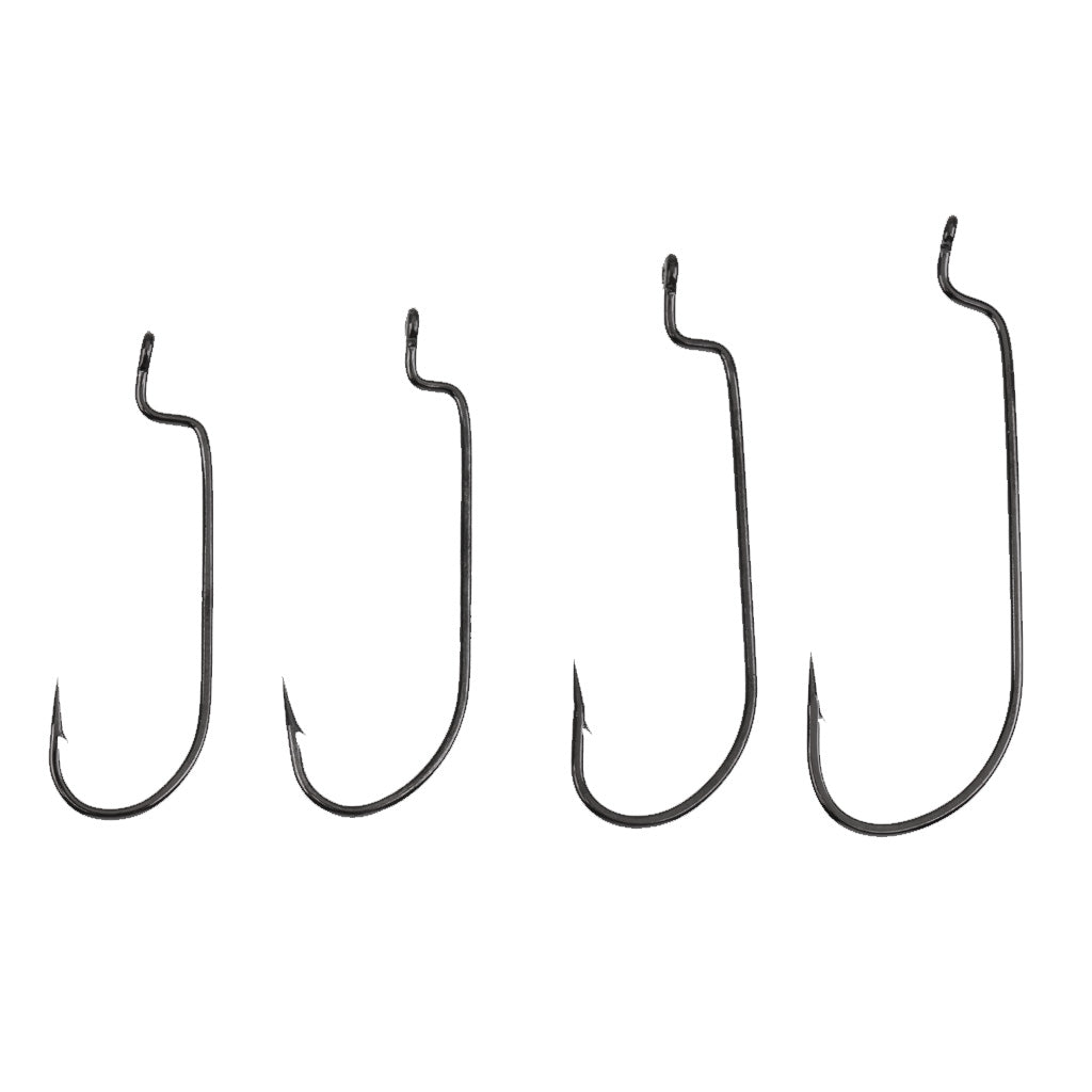 100 Pcs 2/0 High Carbon Steel Wide Gap Fishing Hooks Jig Fishing Bass Hook