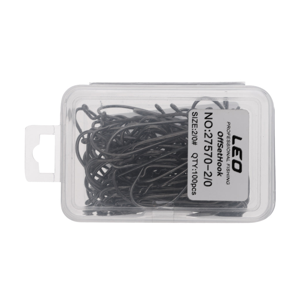 100 Pcs 2/0 High Carbon Steel Wide Gap Fishing Hooks Jig Fishing Bass Hook