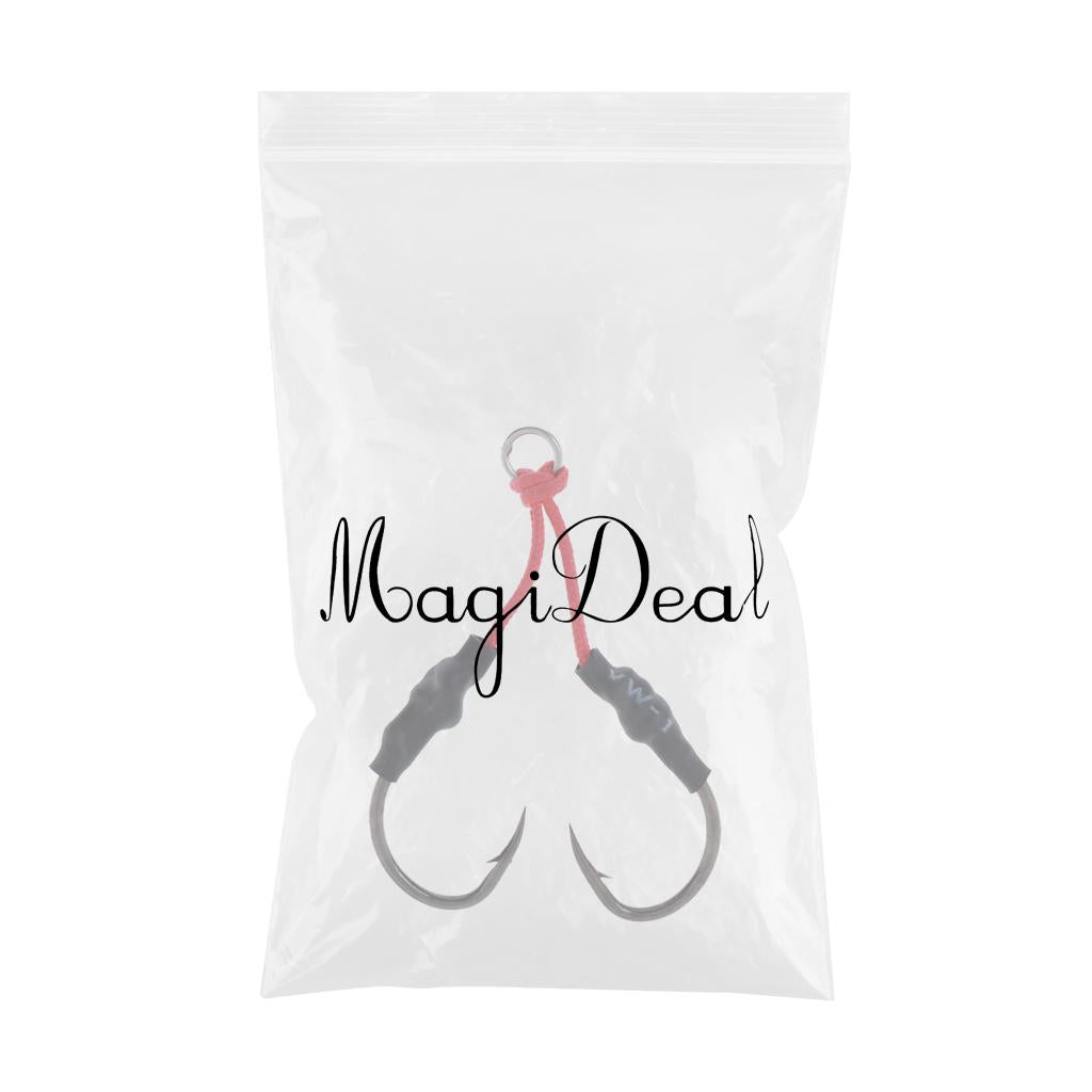 Jig Hooks Fishing Hooks Barbed Hooks Assist Hooks in Solid Ring Saltwater 4