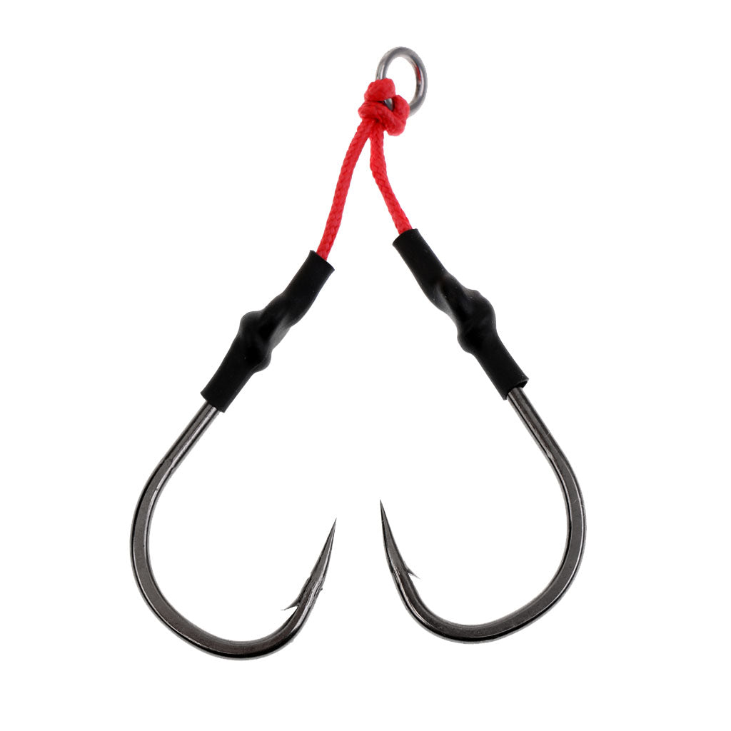 Jig Hooks Fishing Hooks Barbed Hooks Assist Hooks in Solid Ring Saltwater 8