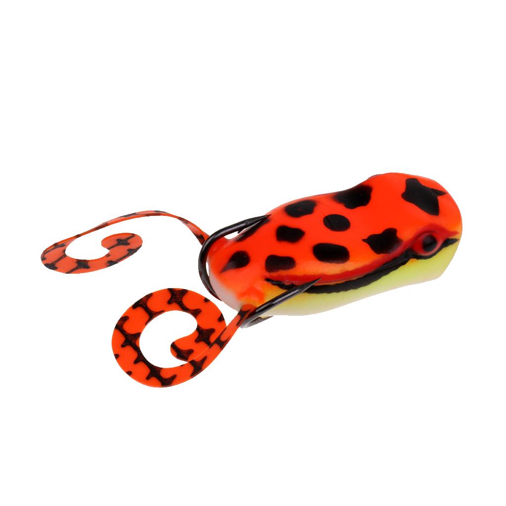 Frog Lure Topwater Fishing Lures Crankbait Hooks Bass Baits Tackle Red