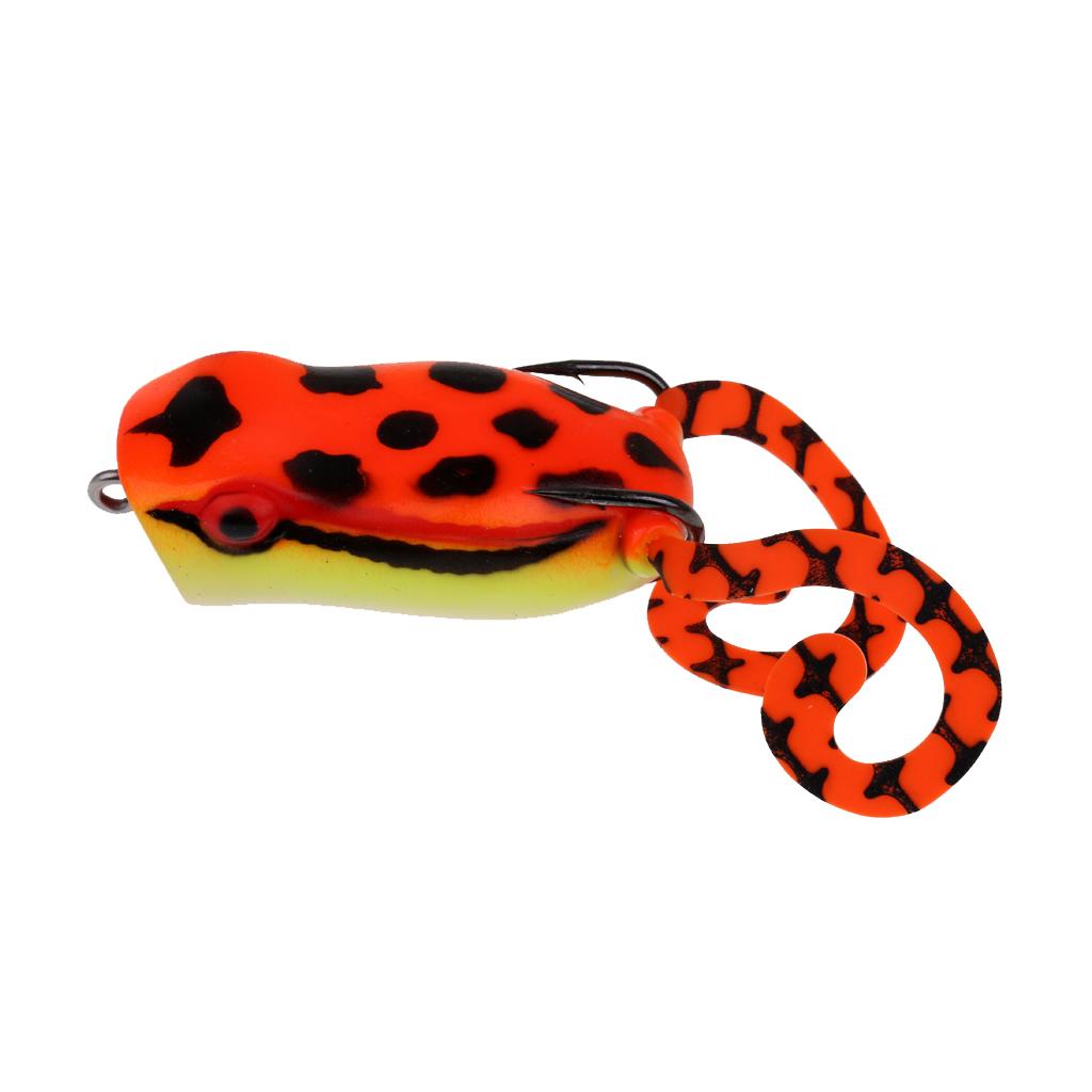 Frog Lure Topwater Fishing Lures Crankbait Hooks Bass Baits Tackle Red