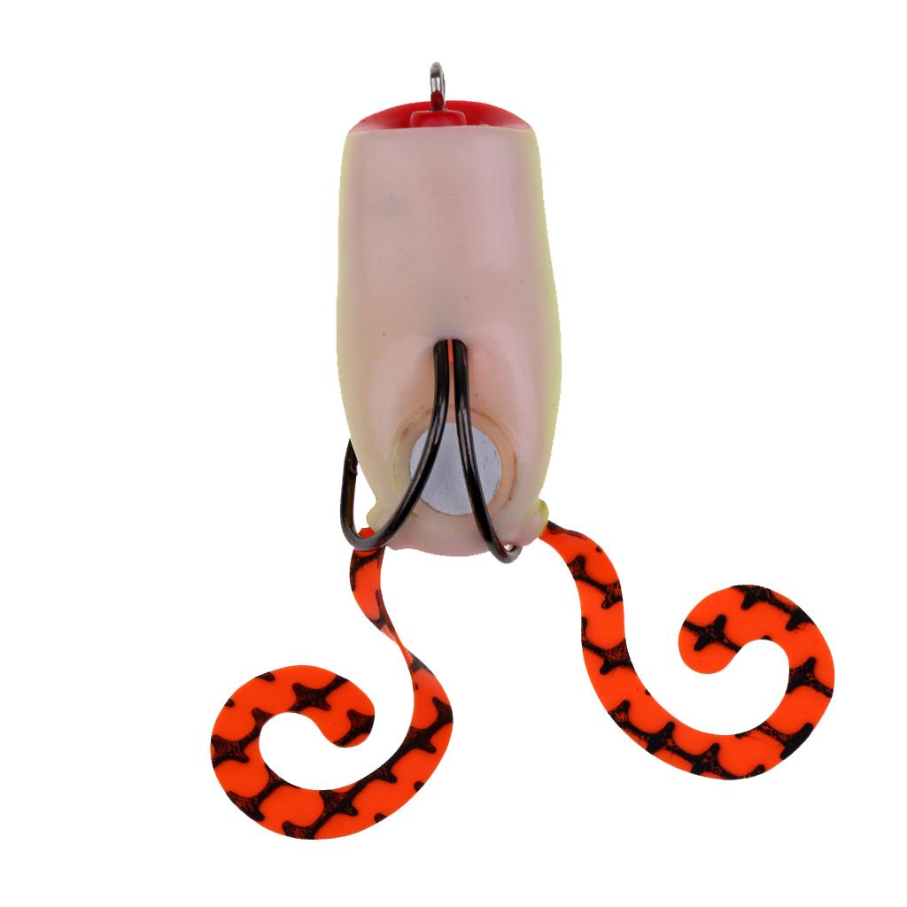 Frog Lure Topwater Fishing Lures Crankbait Hooks Bass Baits Tackle Red