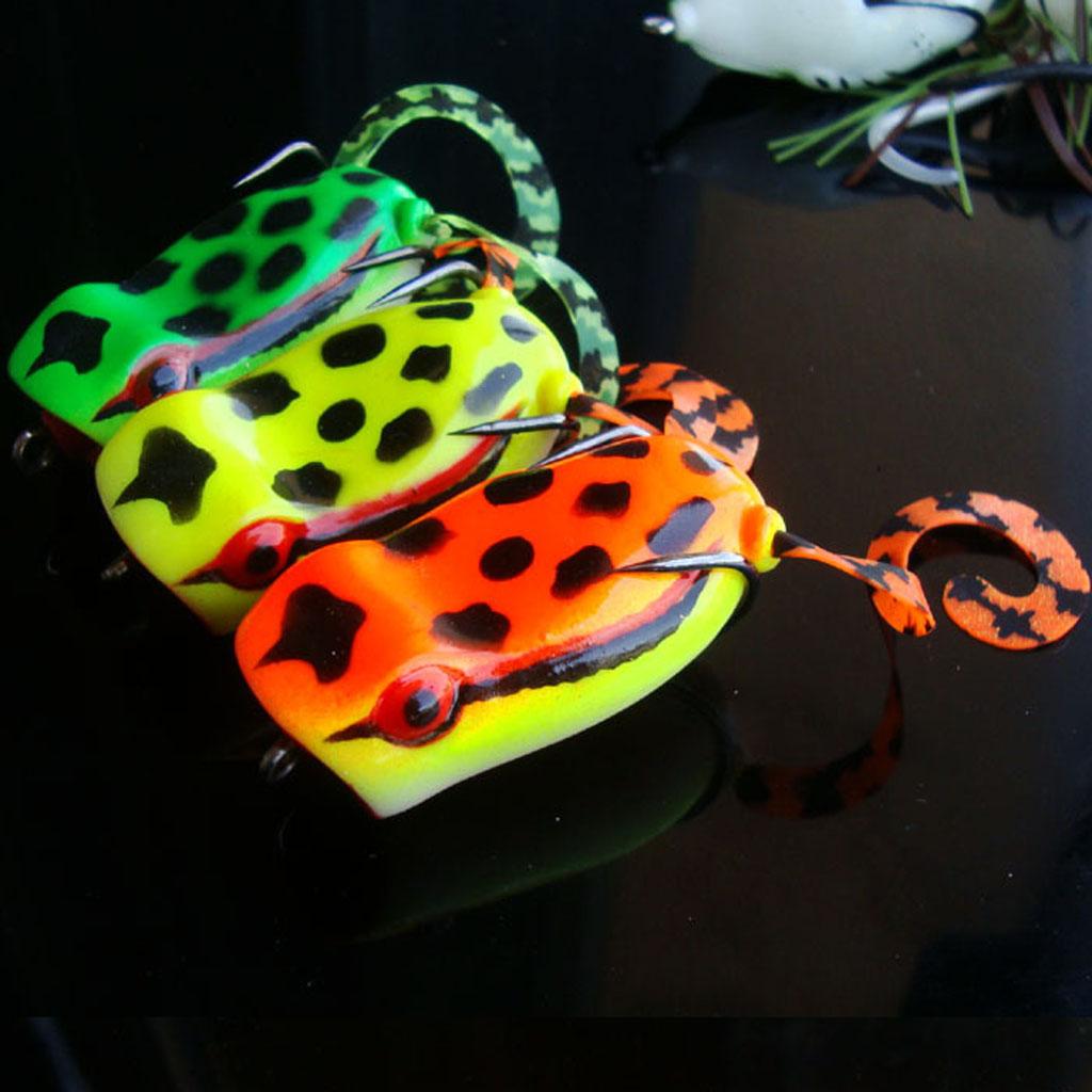 Frog Lure Topwater Fishing Lures Crankbait Hooks Bass Baits Tackle Red