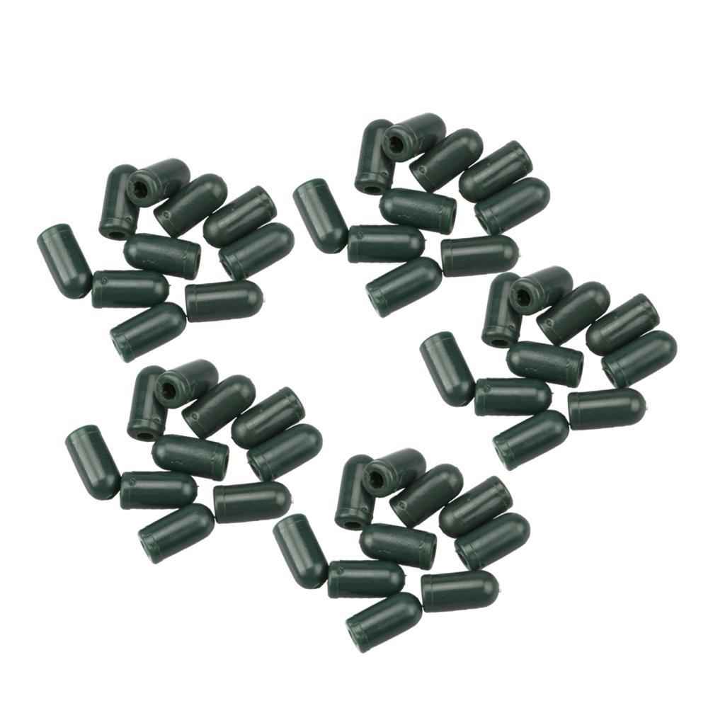 50x Carp Fishing Protector Beads Rig Knot Swivel Protecting Green Color Buffer Terminal Tackle for Carp Fishing Hair Rig