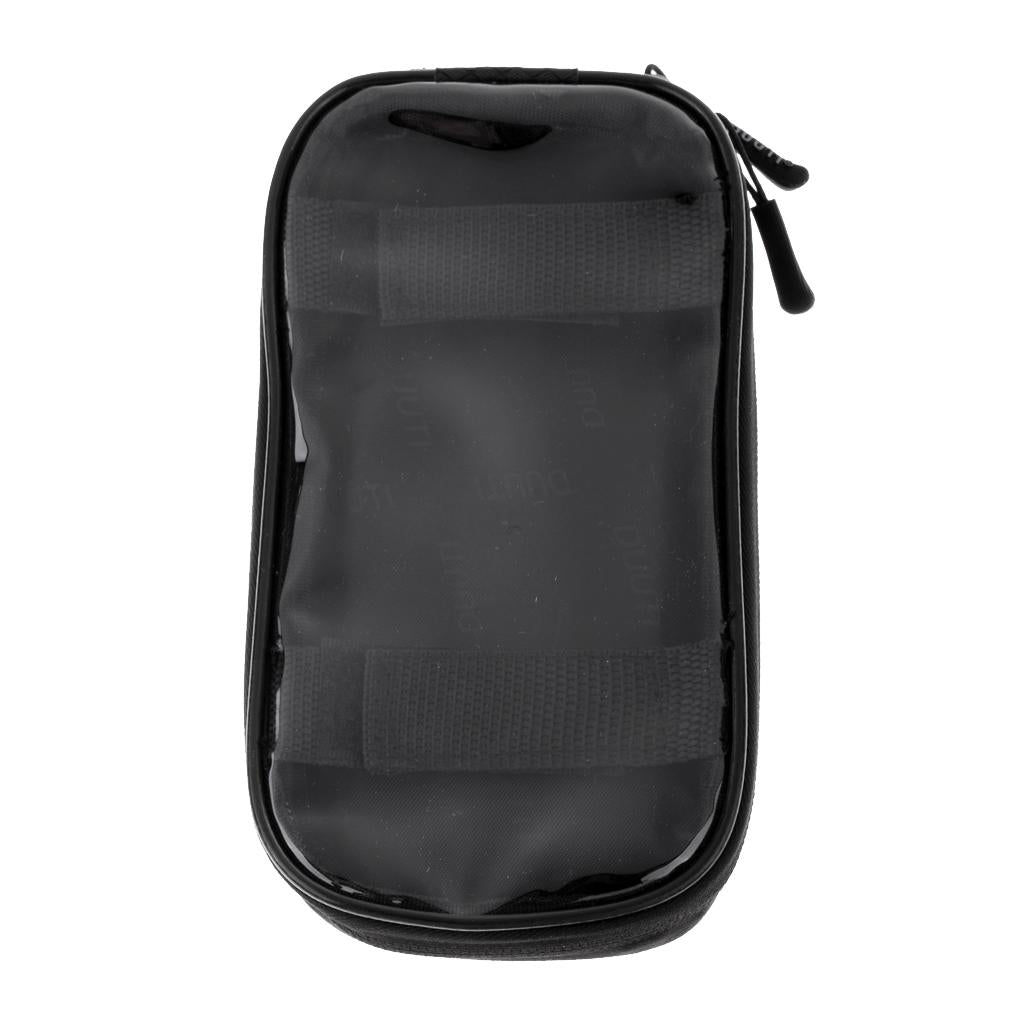 Bike Frame Pannier Saddle Front Tube Bag Double Pouch Phone Holder Blue